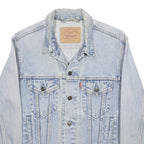 LEVI'S Mens Blue Denim Button Jacket S Cotton Classic Fit Vintage Casual