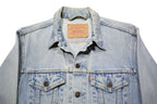LEVI'S Mens Blue Denim Button Jacket S Cotton Classic Fit Vintage Casual