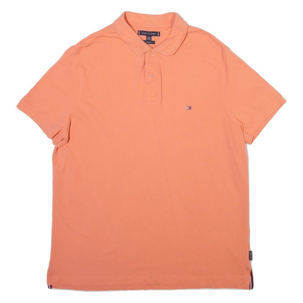 TOMMY HILFIGER Mens Polo Shirt Pink XL