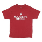 CHAMPION Mens Red IU Hoosiers Baseball Graphic T-Shirt L Crew Neck Short Sleeve