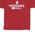 CHAMPION Mens Red IU Hoosiers Baseball Graphic T-Shirt L Crew Neck Short Sleeve