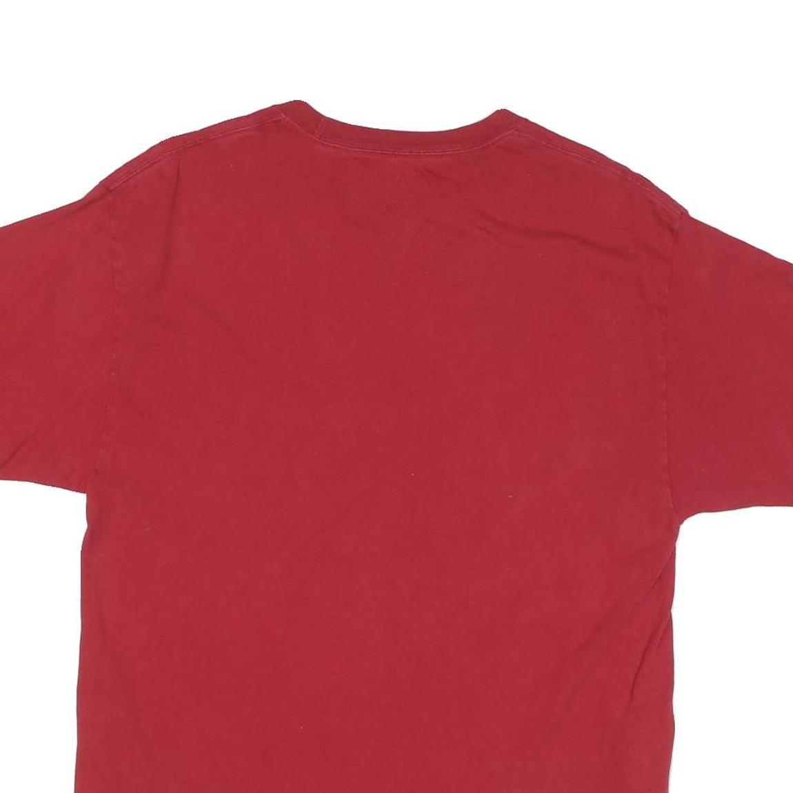 CHAMPION Mens Red IU Hoosiers Baseball Graphic T-Shirt L Crew Neck Short Sleeve