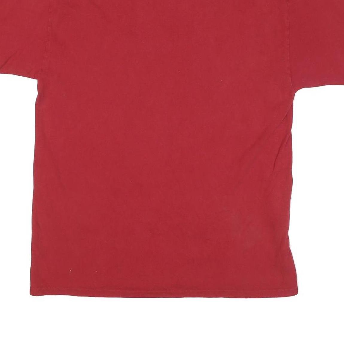 CHAMPION Mens Red IU Hoosiers Baseball Graphic T-Shirt L Crew Neck Short Sleeve