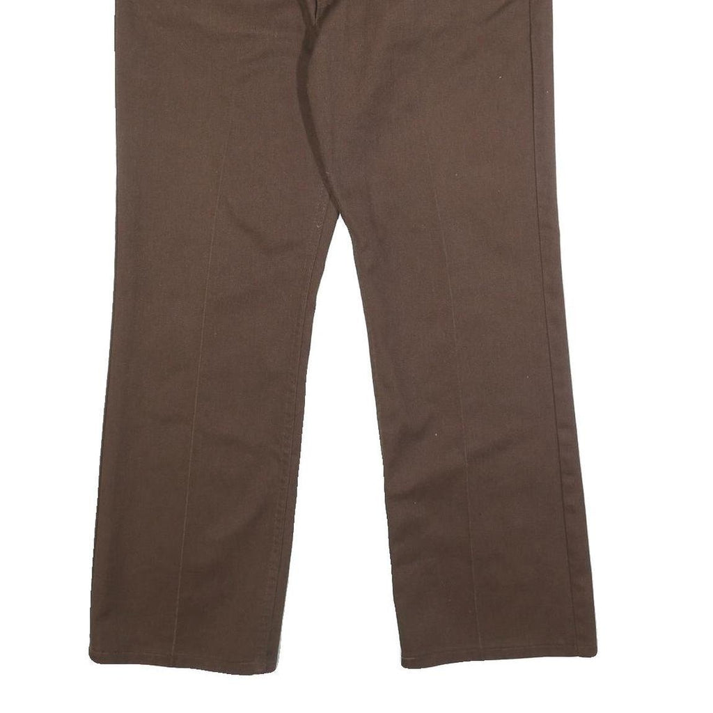 LEVI'S Mens Regular Brown Cotton Blend Trousers W36 L29 Zip Classic Fit