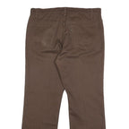 LEVI'S Mens Regular Brown Cotton Blend Trousers W36 L29 Zip Classic Fit