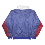 PUMA Womens Blue & Red Retro Zip Jacket L Synthetic Plain Sports Casual