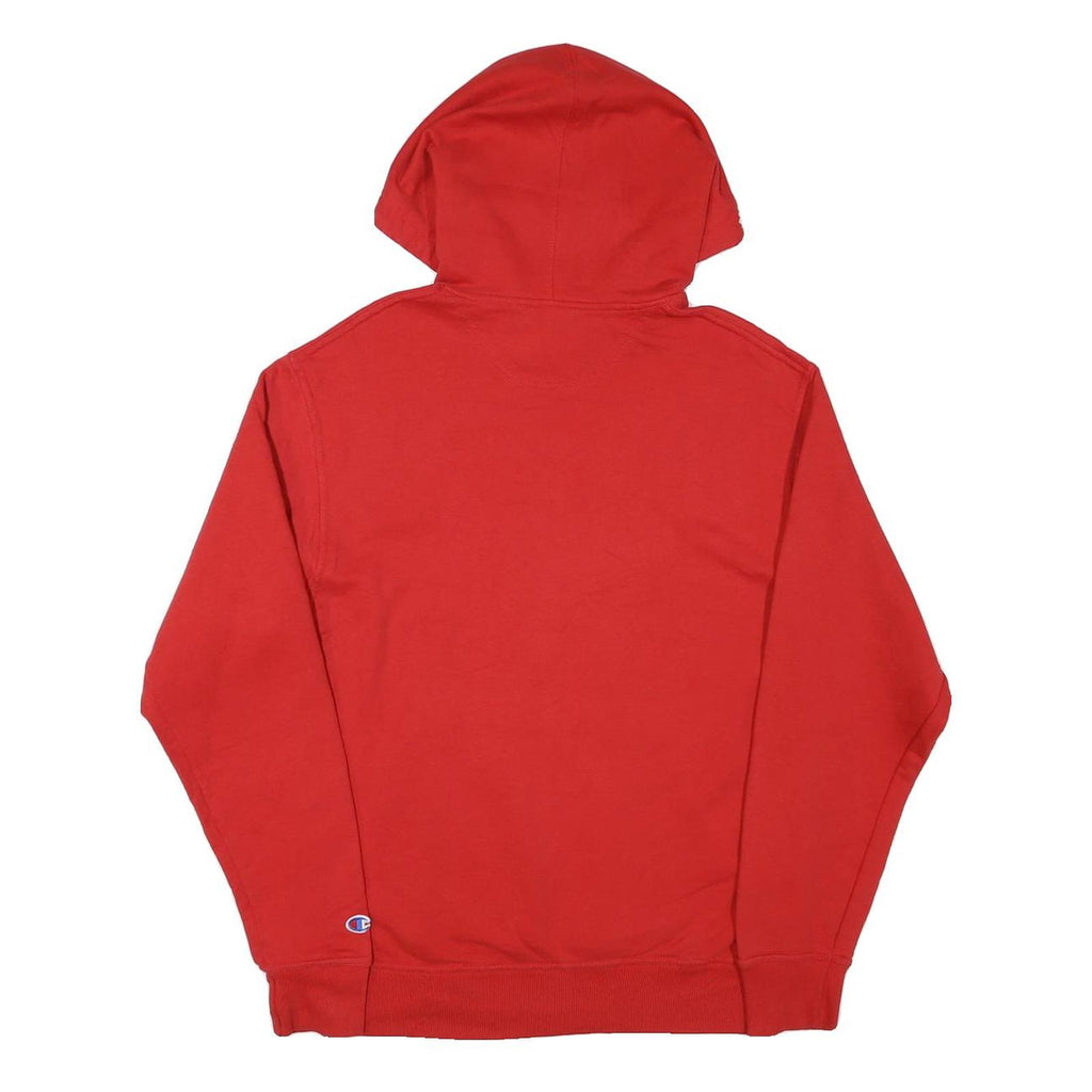 CHAMPION Mens Red Hoodie M Cotton Blend Pullover Drawstring Hood Casual