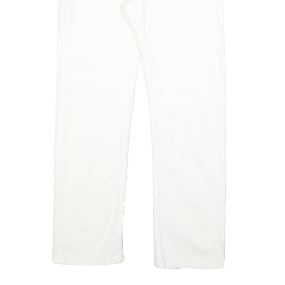 DONDUP Womens White Regular Fit Straight Denim Jeans Cotton Blend Zip W32 L30