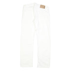 DONDUP Womens White Regular Fit Straight Denim Jeans Cotton Blend Zip W32 L30