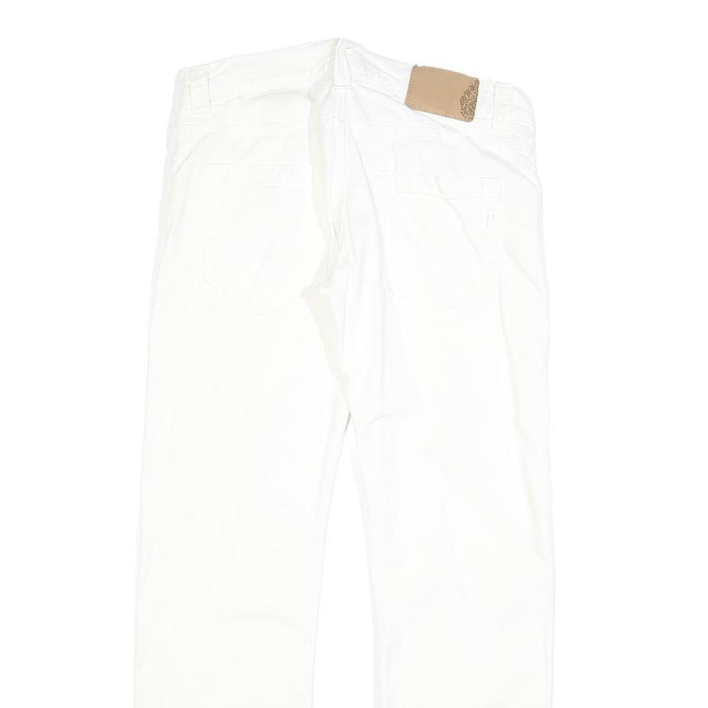 DONDUP Womens White Regular Fit Straight Denim Jeans Cotton Blend Zip W32 L30