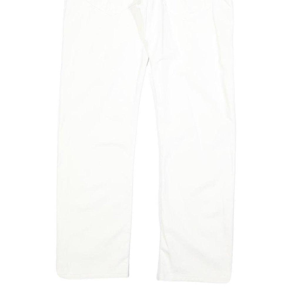 DONDUP Womens White Regular Fit Straight Denim Jeans Cotton Blend Zip W32 L30