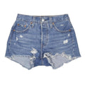 LEVI'S Womens Denim Blue Casual Cut-Off Shorts S W27 Distressed