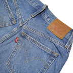 LEVI'S Womens Denim Blue Casual Cut-Off Shorts S W27 Distressed