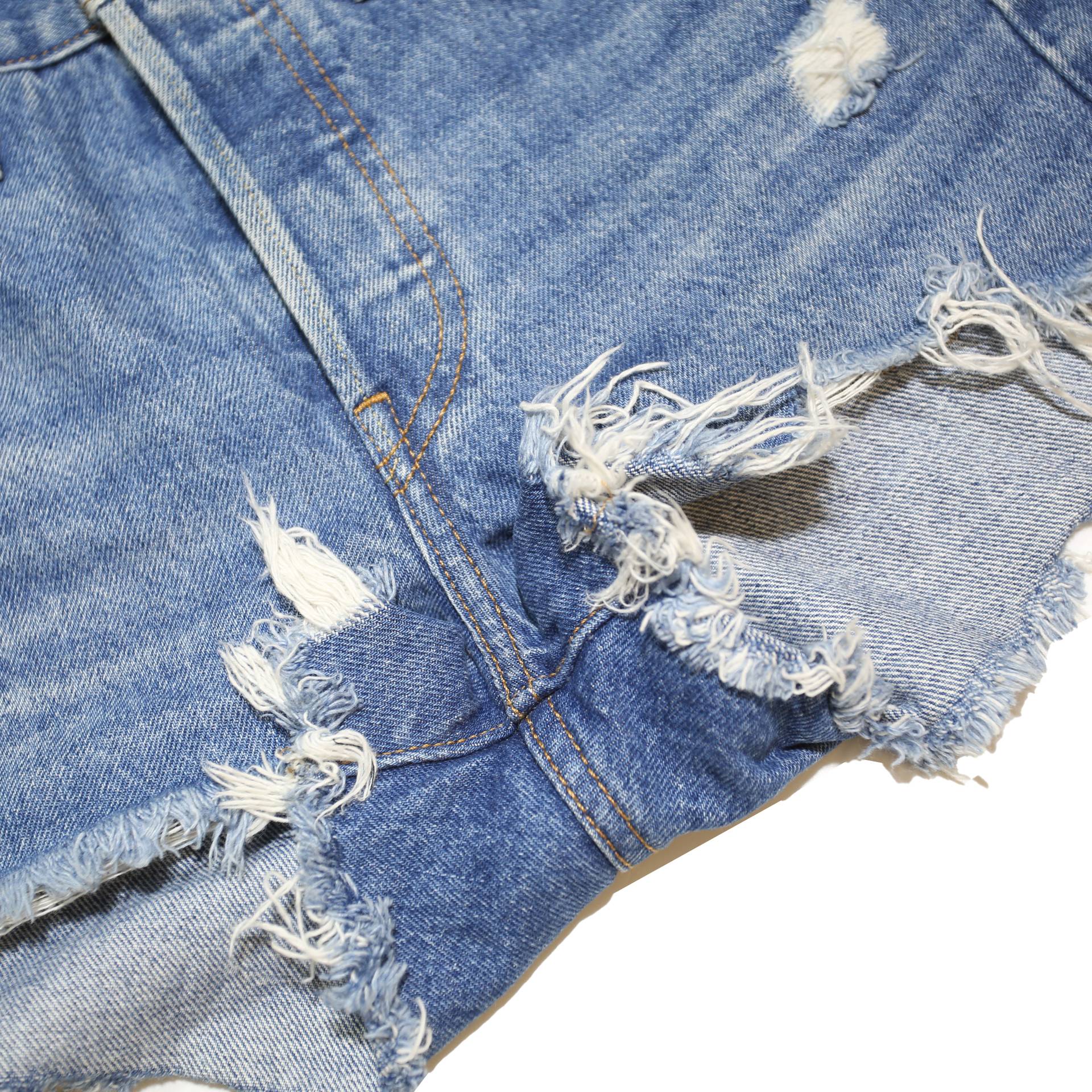 LEVI'S Womens Denim Blue Casual Cut-Off Shorts S W27 Distressed