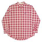 CHAPS Mens Shirt Red Plaid Long Sleeve L