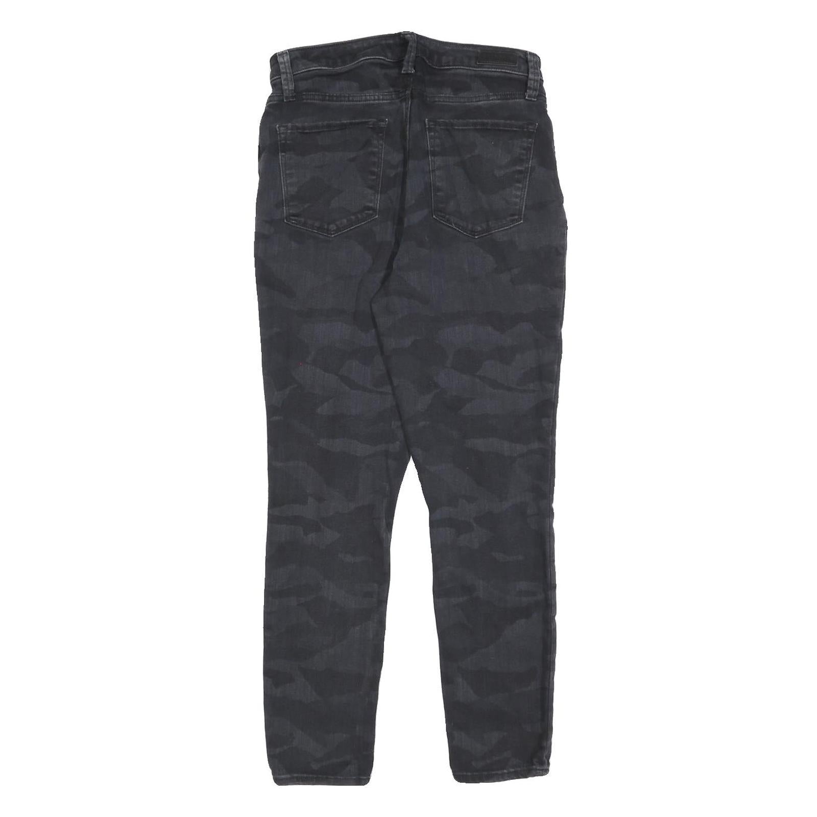 DKNY Womens Black Slim Skinny Denim Cotton Blend W29 L26 Camouflage Print Jeans