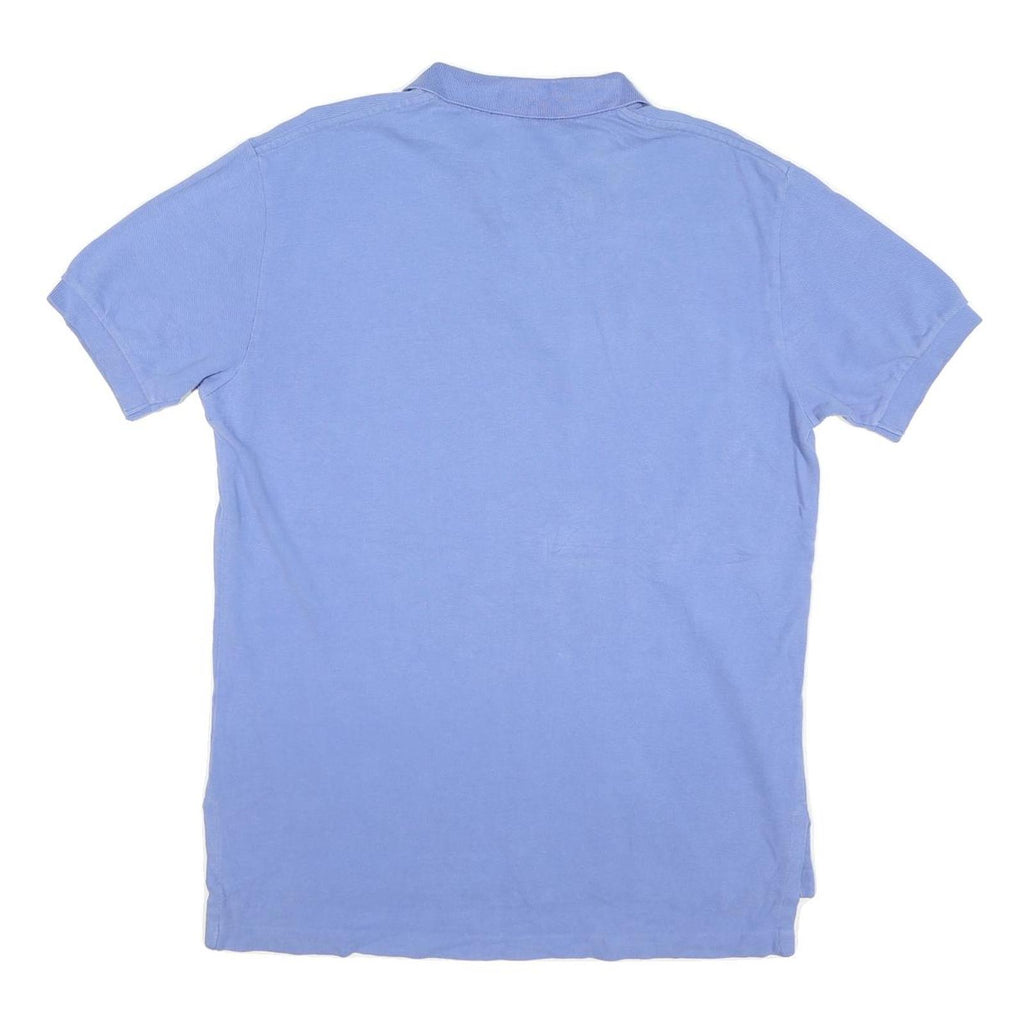 POLO RALPH LAUREN Mens Blue Short Sleeve Plain L Cotton Blend Polo Shirt