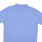 POLO RALPH LAUREN Mens Blue Short Sleeve Plain L Cotton Blend Polo Shirt