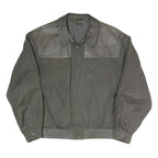 Mens Grey Polyester Blend Zip Jacket M Casual Outdoor Lightweight Regular Fit