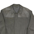 Mens Grey Polyester Blend Zip Jacket M Casual Outdoor Lightweight Regular Fit