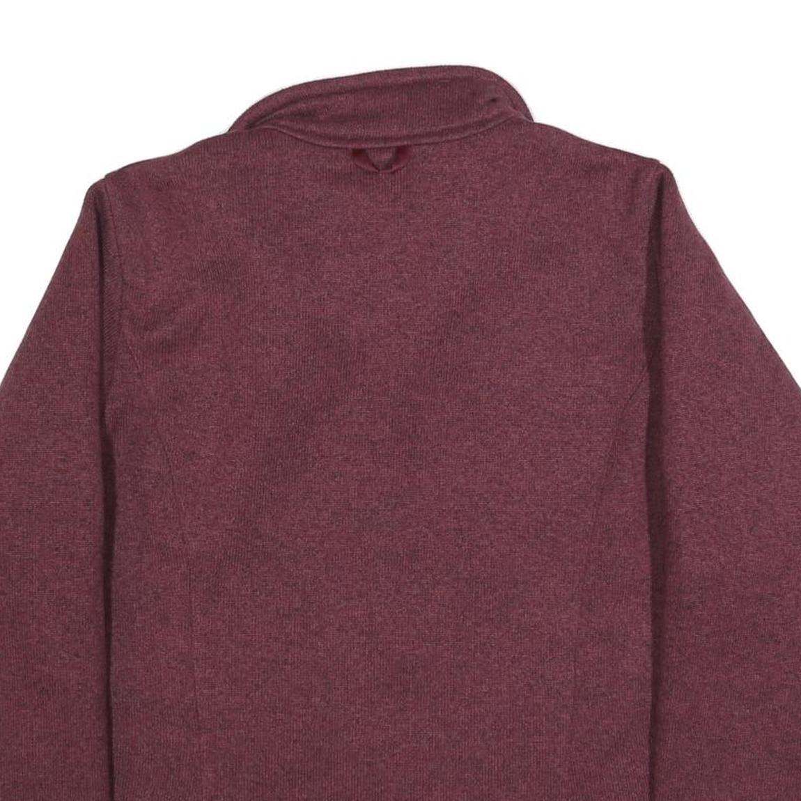 JACK WOLFSKIN Womens Maroon Quilted Panel Jacket XL Polyester Blend Zip