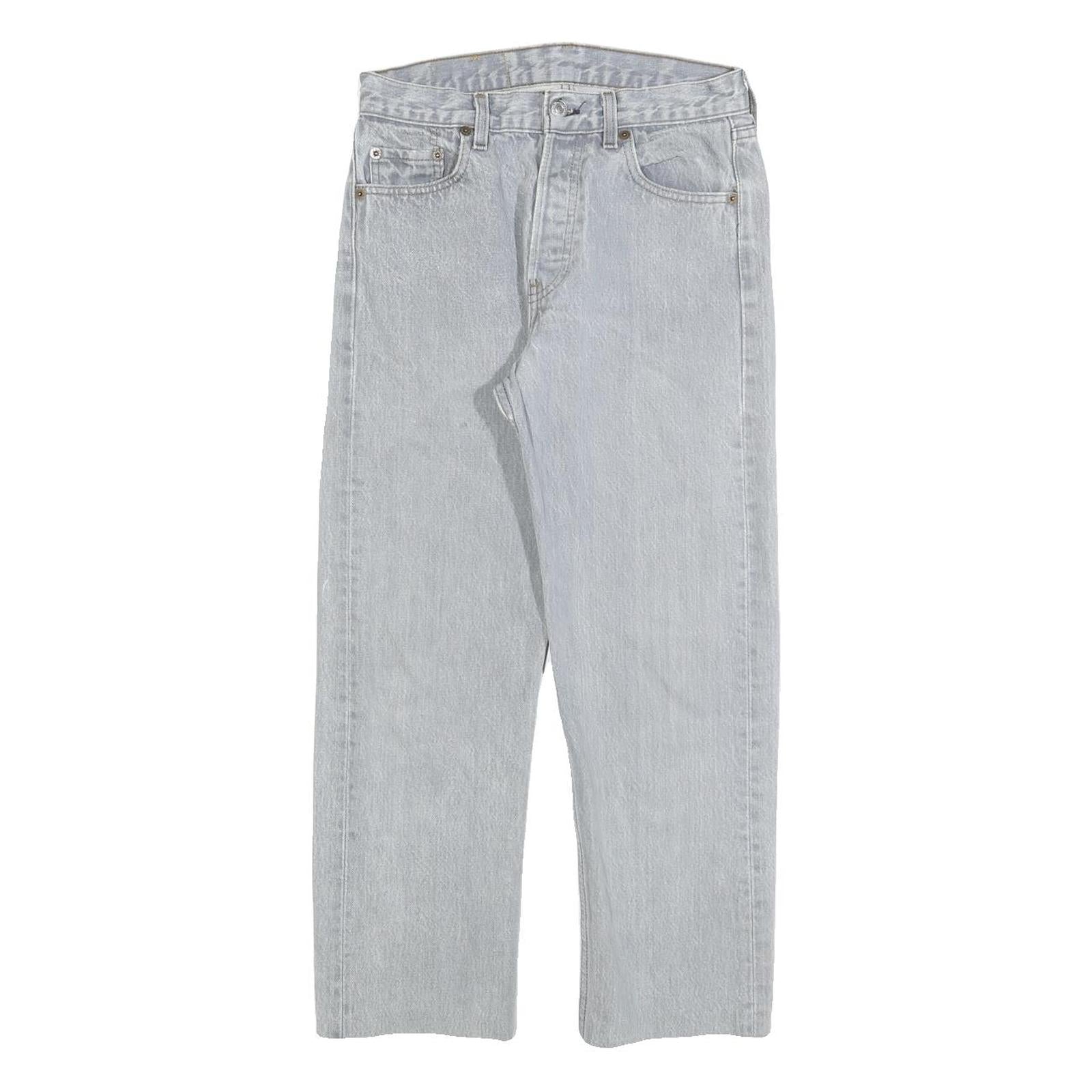 LEVI'S Womens Jeans Blue Regular Straight Denim W26 L25 Button Closure