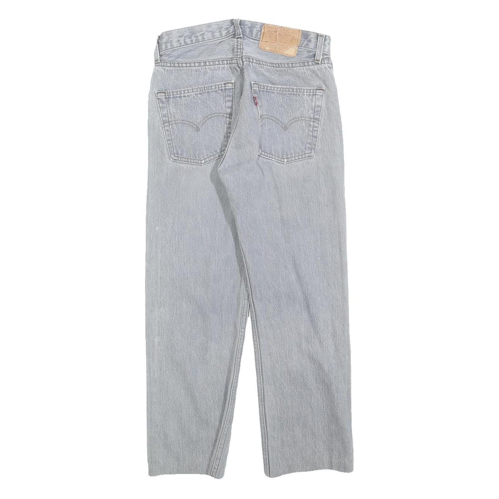 LEVI'S Womens Jeans Blue Regular Straight Denim W26 L25 Button Closure