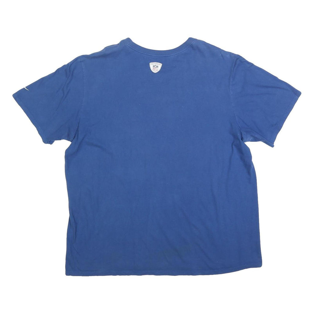 NIKE Mens Blue Property Of Colts Graphic T-Shirt 2XL Short Sleeve Crew Neck