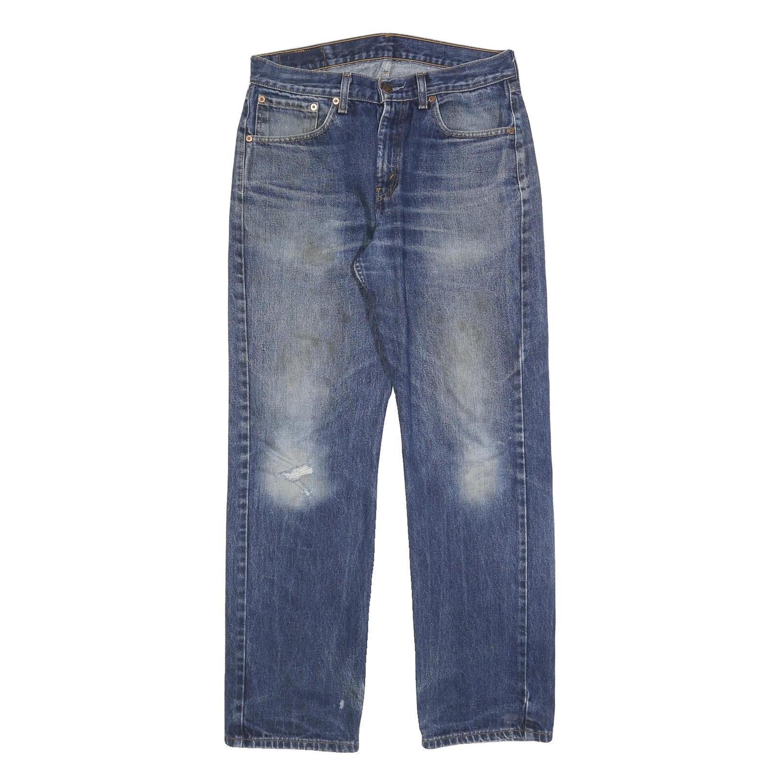 LEVI'S 751 02 Mens Jeans Blue Relaxed Straight Denim Medium W33 L32 Classic Fit