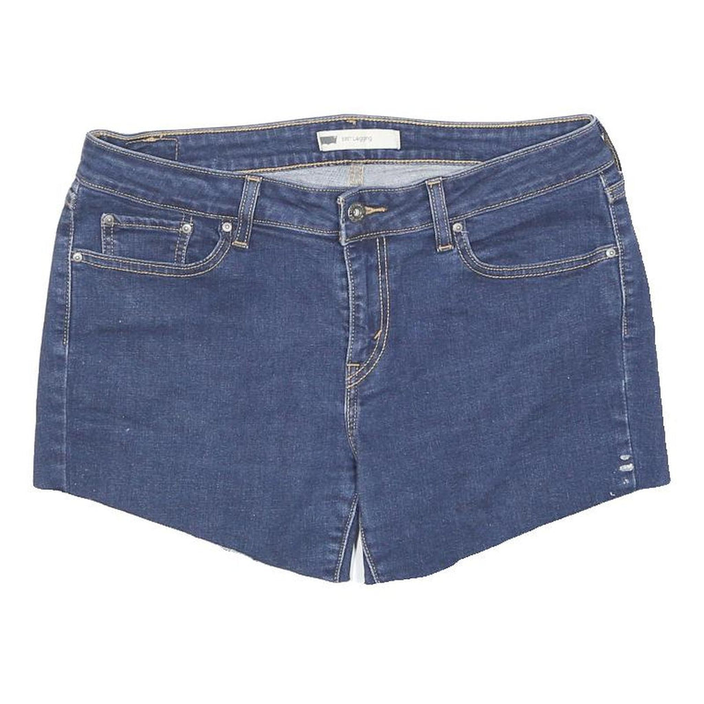 LEVI'S Womens Shorts Blue Denim Casual M W32 Cotton Blend Classic Fit