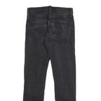 LEVI'S 510 Mens Slim Black Denim Jeans Cotton Blend Zip W28 L30 Stylish