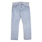 LEVI'S 501 Mens Jeans Blue Regular Straight Denim Light W34 L30 Classic Button