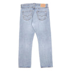 LEVI'S 501 Mens Jeans Blue Regular Straight Denim Light W34 L30 Classic Button