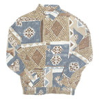 ALFRED DUNNER Elasticated Hem Womens Printed Shirt Brown Crazy Pattern M