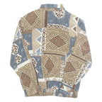 ALFRED DUNNER Elasticated Hem Womens Printed Shirt Brown Crazy Pattern M