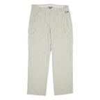 SALEWA Mens Nylon Beige Relaxed Cargo Zip Trousers W36 L33 Outdoor Utility Pants
