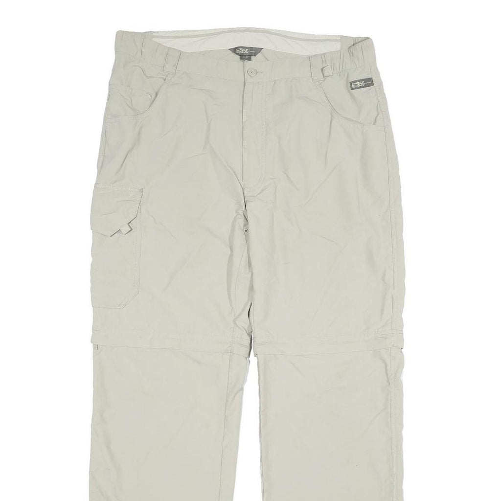SALEWA Mens Nylon Beige Relaxed Cargo Zip Trousers W36 L33 Outdoor Utility Pants