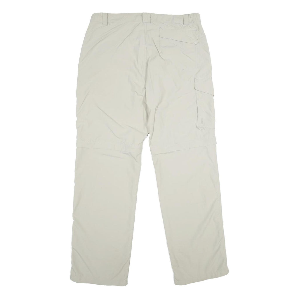 SALEWA Mens Nylon Beige Relaxed Cargo Zip Trousers W36 L33 Outdoor Utility Pants