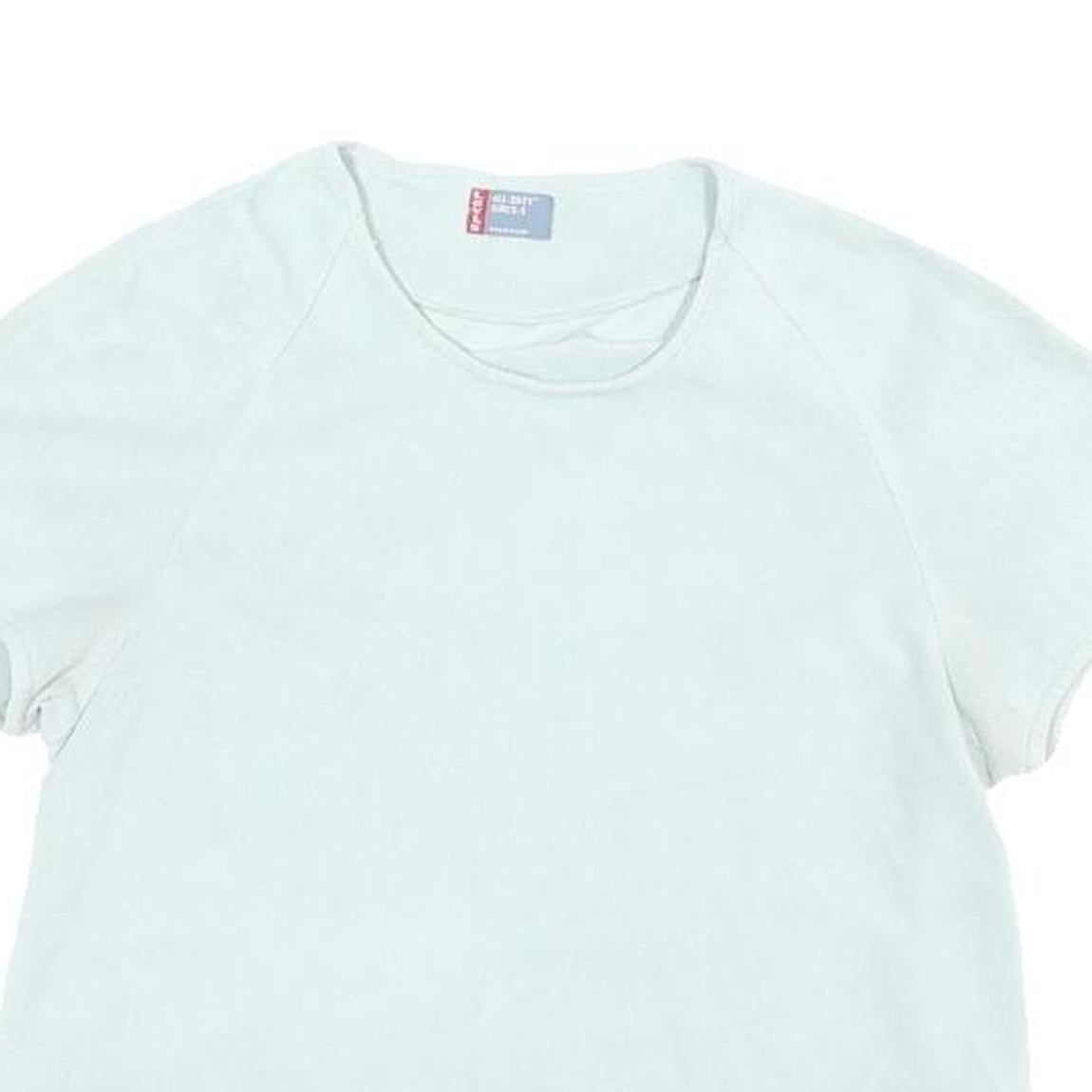 LEVI'S Womens White Short Sleeve Crew Neck T-Shirt S Polyester Casual