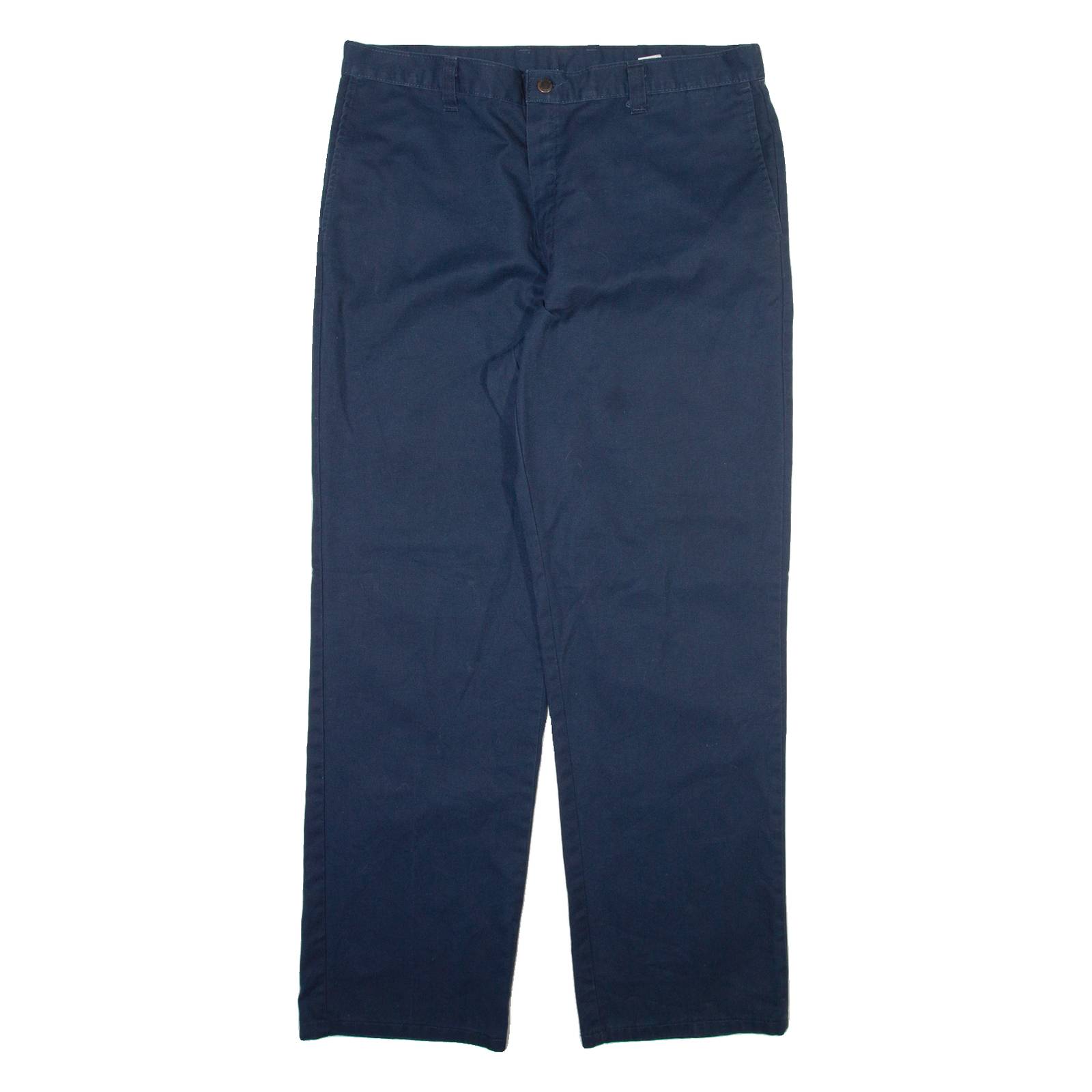 DICKIES Mens Trousers Blue Regular Straight W38 L32
