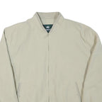 KINGFIELD Mens Cream Jacket L Polyester Blend Bomber Zip Closure Casual