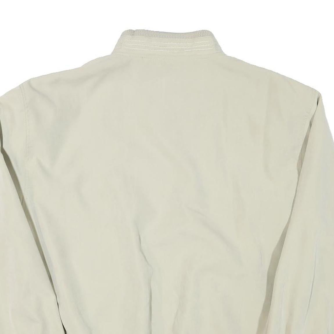 KINGFIELD Mens Cream Jacket L Polyester Blend Bomber Zip Closure Casual