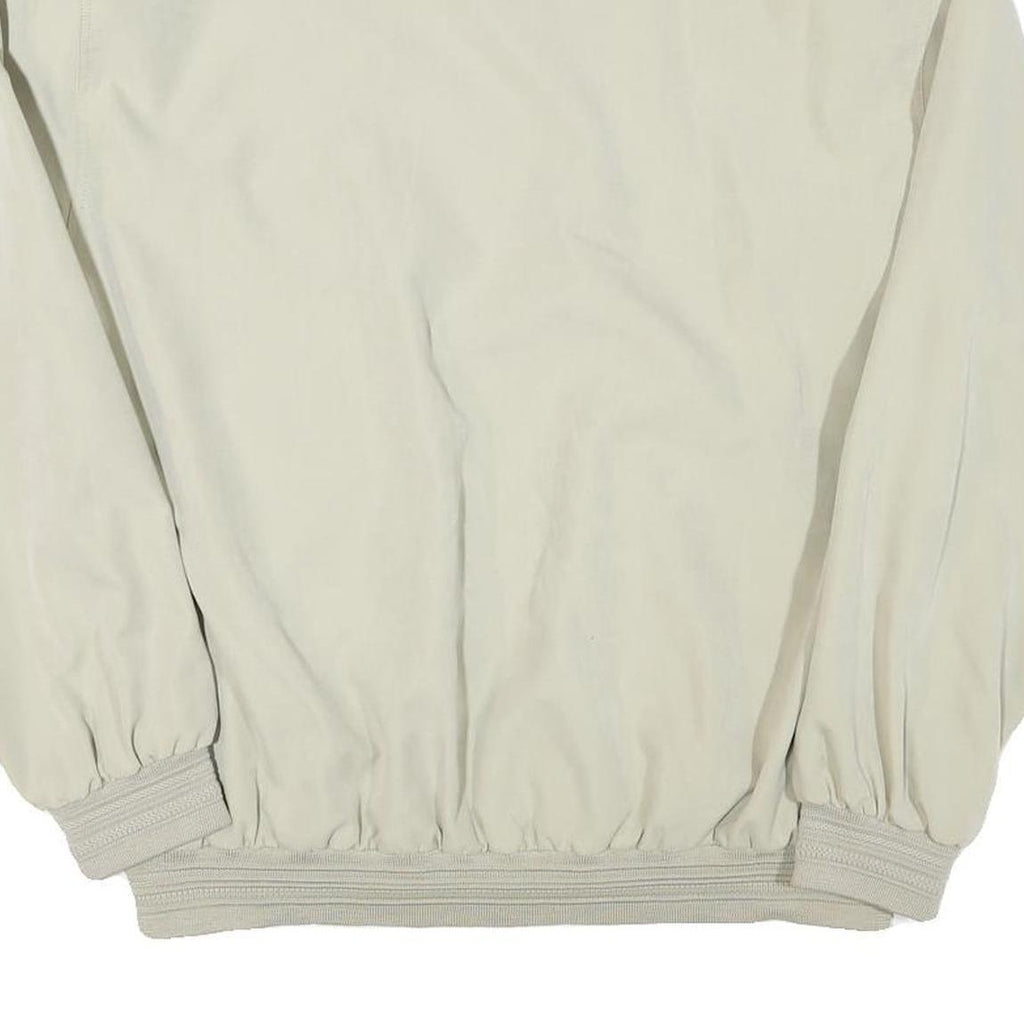 KINGFIELD Mens Cream Jacket L Polyester Blend Bomber Zip Closure Casual
