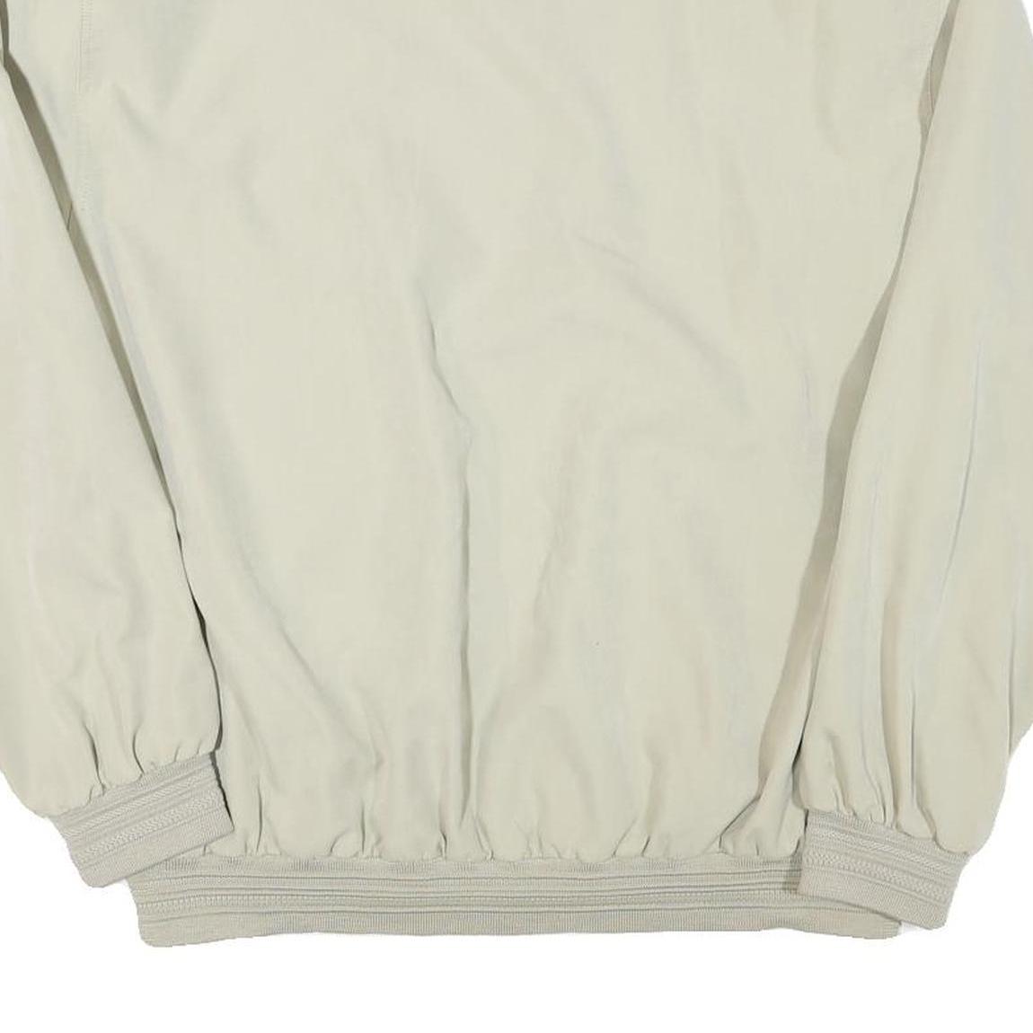 KINGFIELD Mens Cream Jacket L Polyester Blend Bomber Zip Closure Casual