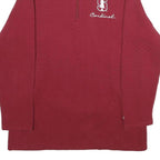 CHAMPION Womens Maroon Quarter Zip Sweatshirt M Stanford Cardinal Embroidered