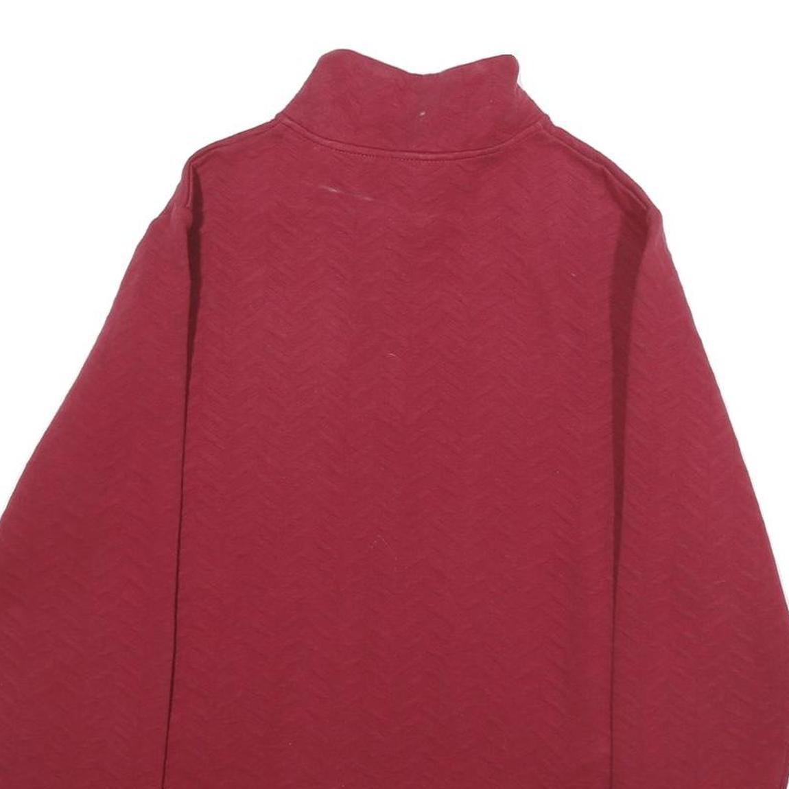 CHAMPION Womens Maroon Quarter Zip Sweatshirt M Stanford Cardinal Embroidered