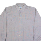 SIRNA Mens Shirt Grey 90s Check Long Sleeve L
