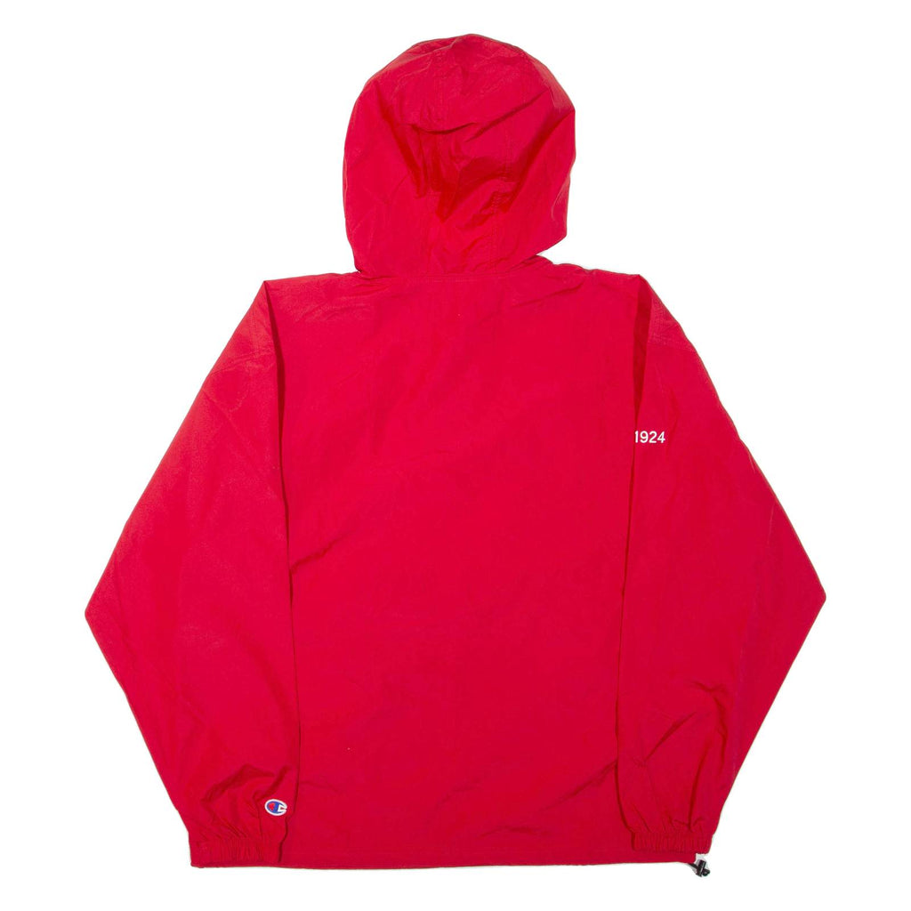 CHAMPION Mens Anorak Jacket Red Hooded L