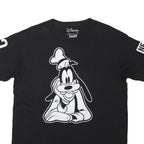 DISNEY Mens Black Goofy Print Short Sleeve Crew Neck Cotton Blend T-Shirt L