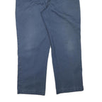DICKIES Mens Regular Blue Cotton Blend Zip Trousers W36 L28 Classic Straight